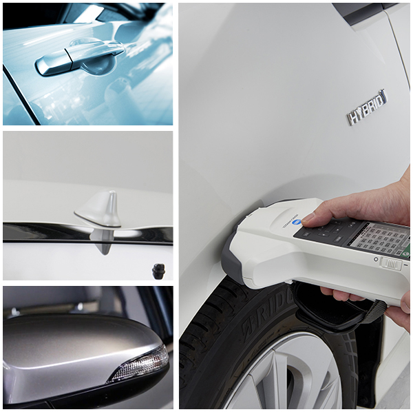 Automotive Small and Curved metallic painted parts Color Measurement
