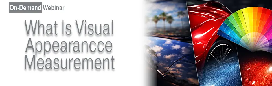 What is visual appearance measurement webinar banner